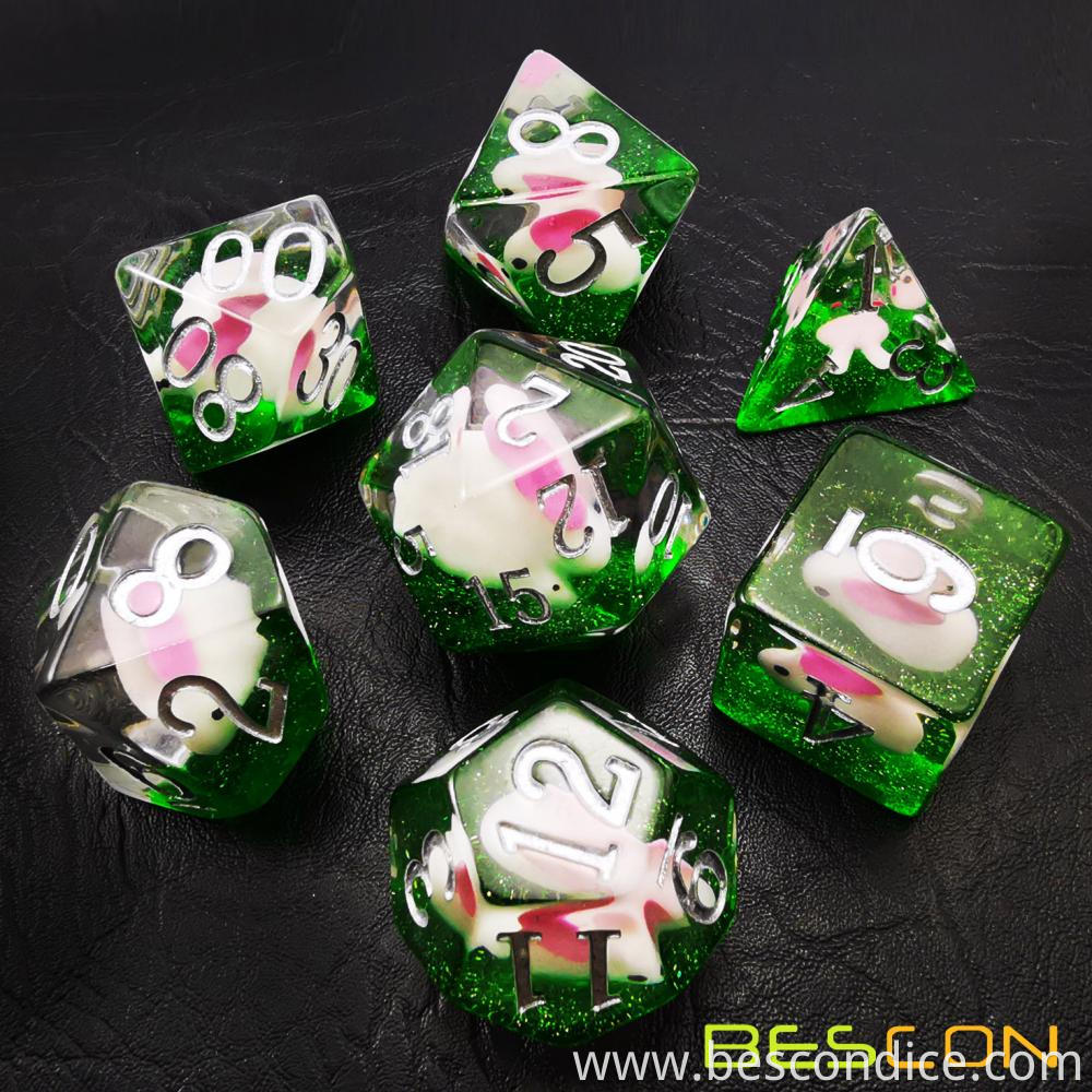 Polyhedral Dice Set Filled With Animal Role Playing Game 1 Polyhedral Dice Set Filled With Animal Role Playing Game 1